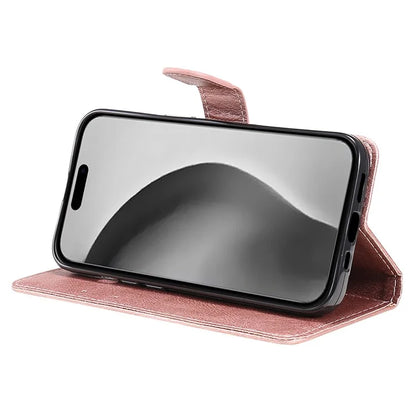 KT Leather Series-2 for iPhone 16 Pro Max Wallet Case Solid Color Leather Flip Phone Cover