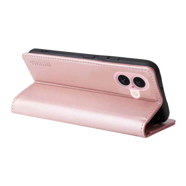 YIKATU YK-001 For iPhone 16 Case PU Leather Stand Wallet Protective Phone Cover