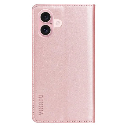 YIKATU YK-001 For iPhone 16 Case PU Leather Stand Wallet Protective Phone Cover