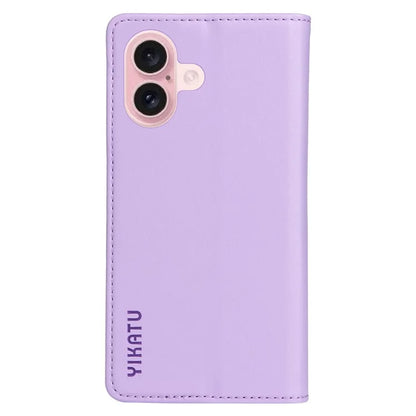YIKATU YK-001 For iPhone 16 Case PU Leather Stand Wallet Protective Phone Cover