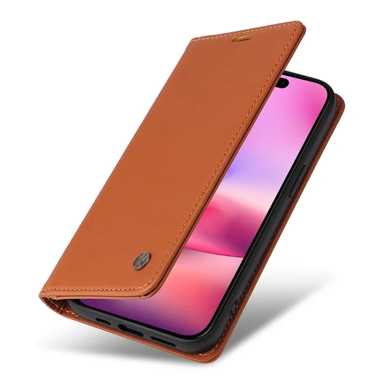 YIKATU YK-001 For iPhone 16 Case PU Leather Stand Wallet Protective Phone Cover