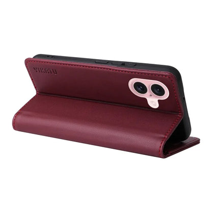 YIKATU YK-001 For iPhone 16 Case PU Leather Stand Wallet Protective Phone Cover