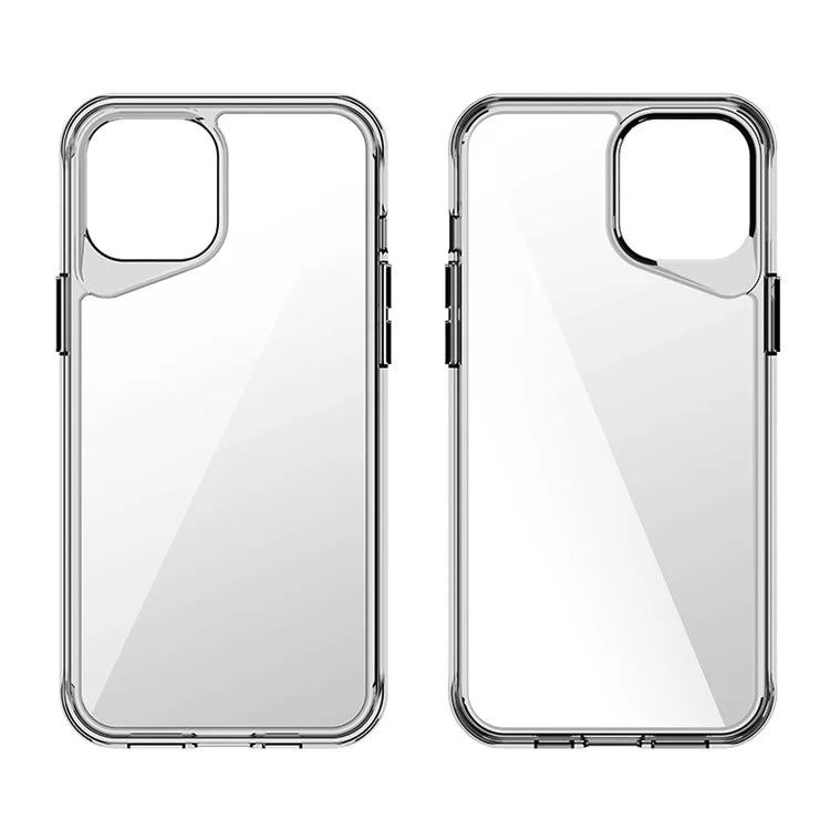 For iPhone 12 Pro Max Case TPU+PC+PMMA Clear Phone Cover Colorful Borders