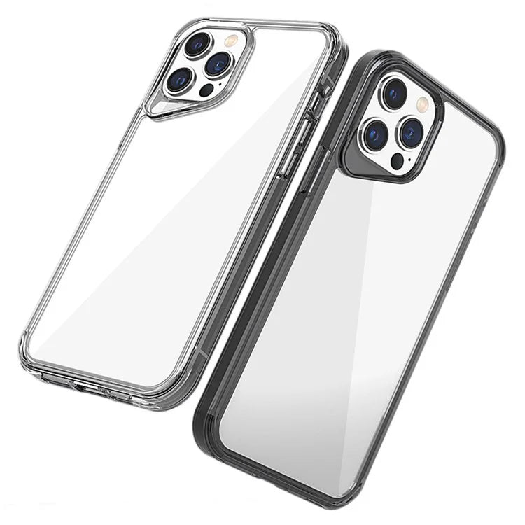 For iPhone 12 Pro Max Case TPU+PC+PMMA Clear Phone Cover Colorful Borders