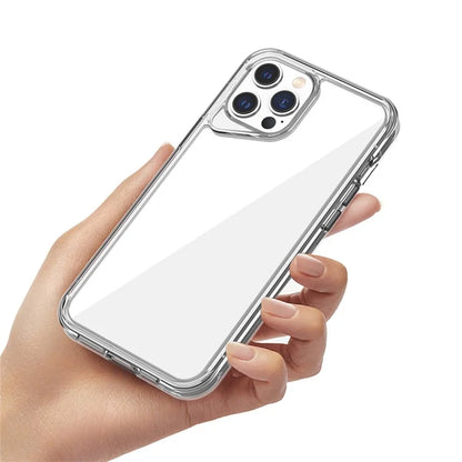 For iPhone 12 Pro Max Case TPU+PC+PMMA Clear Phone Cover Colorful Borders