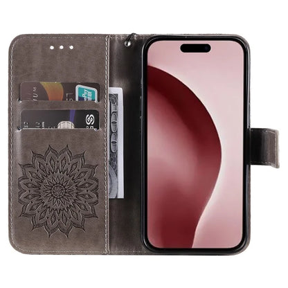 KT Imprinting Flower Series-1 For iPhone 16 Pro Max Case Wallet Leather Phone Cover
