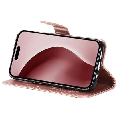 KT Imprinting Flower Series-1 For iPhone 16 Pro Max Case Wallet Leather Phone Cover