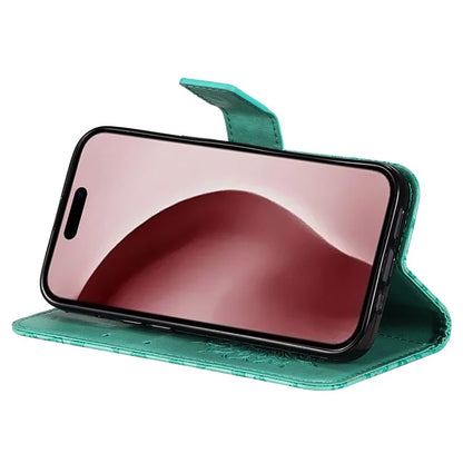 KT Imprinting Flower Series-1 For iPhone 16 Pro Max Case Wallet Leather Phone Cover