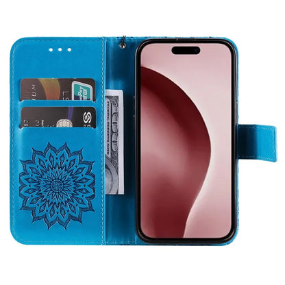 KT Imprinting Flower Series-1 For iPhone 16 Pro Max Case Wallet Leather Phone Cover