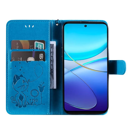 KT Imprinting Flower Series-4 For vivo V40 SE 5G / Y100 5G (Indonesia) / Y200e 5G / V30 Lite 5G (India) Leather Phone Case