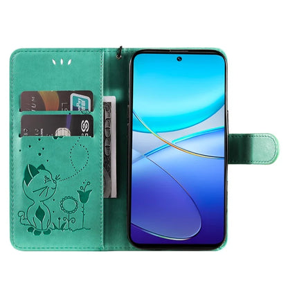 KT Imprinting Flower Series-4 For vivo V40 SE 5G / Y100 5G (Indonesia) / Y200e 5G / V30 Lite 5G (India) Leather Phone Case