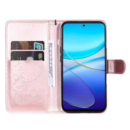 KT Imprinting Flower Series-4 For vivo V40 SE 5G / Y100 5G (Indonesia) / Y200e 5G / V30 Lite 5G (India) Leather Phone Case