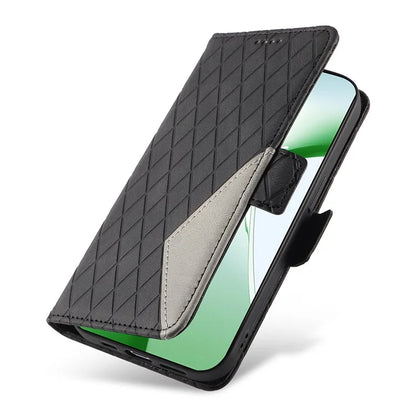 For OnePlus Nord CE4 5G Case Rhombus Grid Leather Wallet Phone Cover
