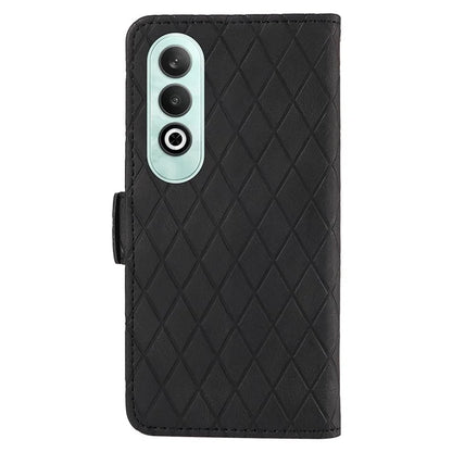 For OnePlus Nord CE4 5G Case Rhombus Grid Leather Wallet Phone Cover