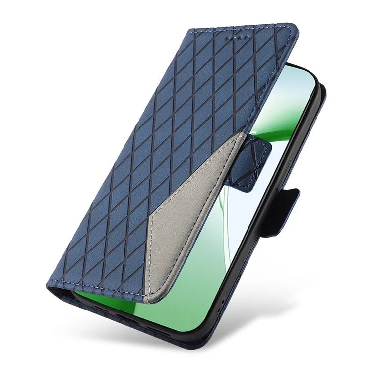 For OnePlus Nord CE4 5G Case Rhombus Grid Leather Wallet Phone Cover