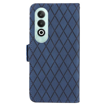 For OnePlus Nord CE4 5G Case Rhombus Grid Leather Wallet Phone Cover