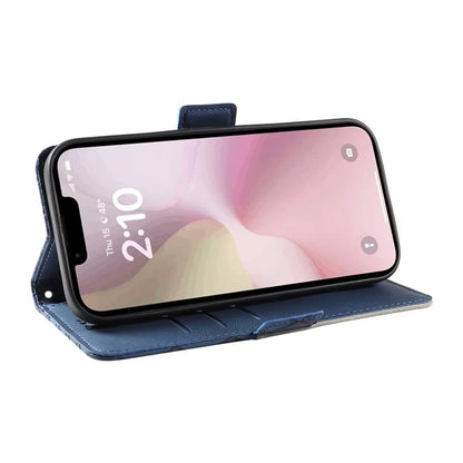 For iPhone SE (2024) Wallet Case Rhombus Grid Leather Shockproof Phone Cover