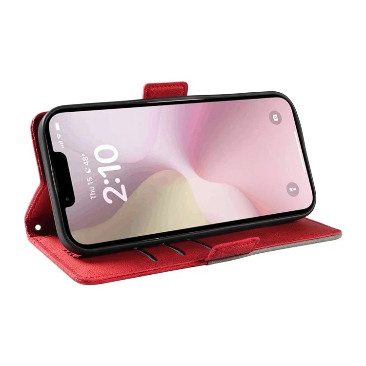 For iPhone SE (2024) Wallet Case Rhombus Grid Leather Shockproof Phone Cover