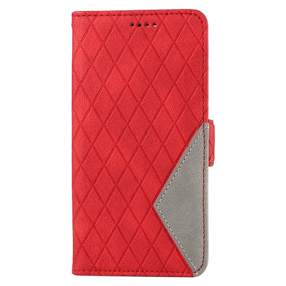 For iPhone SE (2024) Wallet Case Rhombus Grid Leather Shockproof Phone Cover