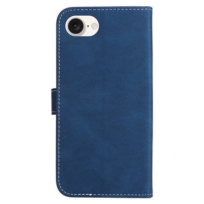 For iPhone SE (2024) Case Wallet PU Leather Three-Color Splicing Phone Cover