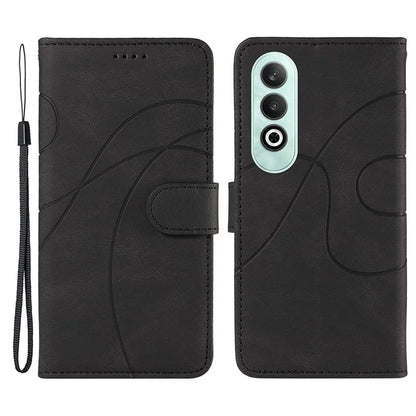 For OnePlus Nord CE4 5G Case Wallet Stand PU Leather Curved Line Phone Cover
