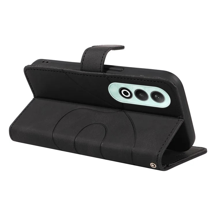 For OnePlus Nord CE4 5G Case Wallet Stand PU Leather Curved Line Phone Cover