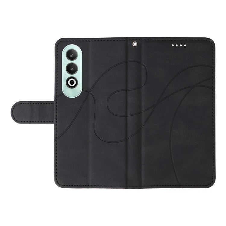 For OnePlus Nord CE4 5G Case Wallet Stand PU Leather Curved Line Phone Cover
