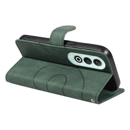 For OnePlus Nord CE4 5G Case Wallet Stand PU Leather Curved Line Phone Cover