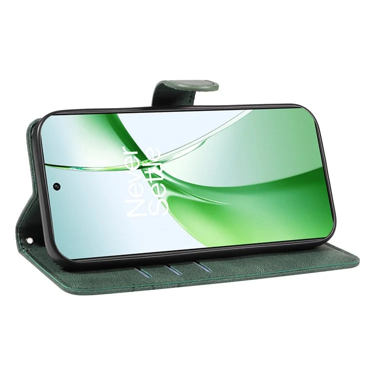 For OnePlus Nord CE4 5G Case Wallet Stand PU Leather Curved Line Phone Cover
