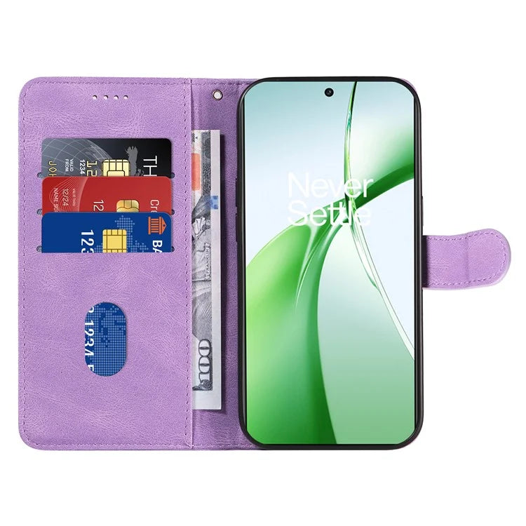 For OnePlus Nord CE4 5G Case Wallet Stand PU Leather Curved Line Phone Cover