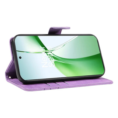 For OnePlus Nord CE4 5G Case Wallet Stand PU Leather Curved Line Phone Cover