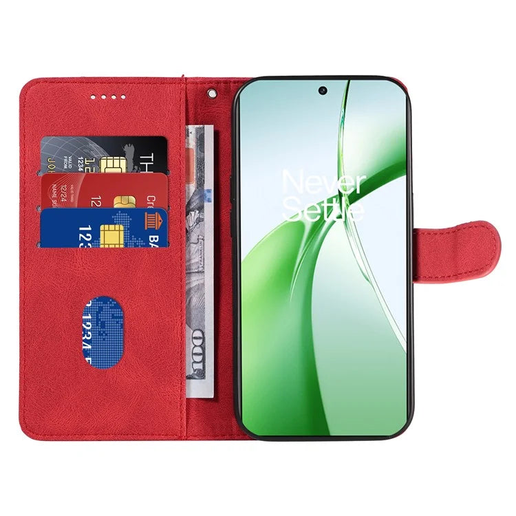 For OnePlus Nord CE4 5G Case Wallet Stand PU Leather Curved Line Phone Cover