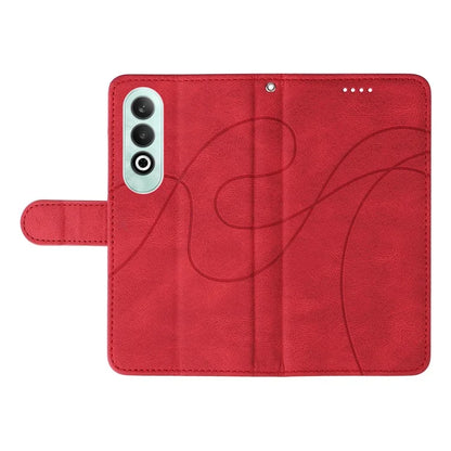 For OnePlus Nord CE4 5G Case Wallet Stand PU Leather Curved Line Phone Cover