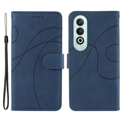 For OnePlus Nord CE4 5G Case Wallet Stand PU Leather Curved Line Phone Cover