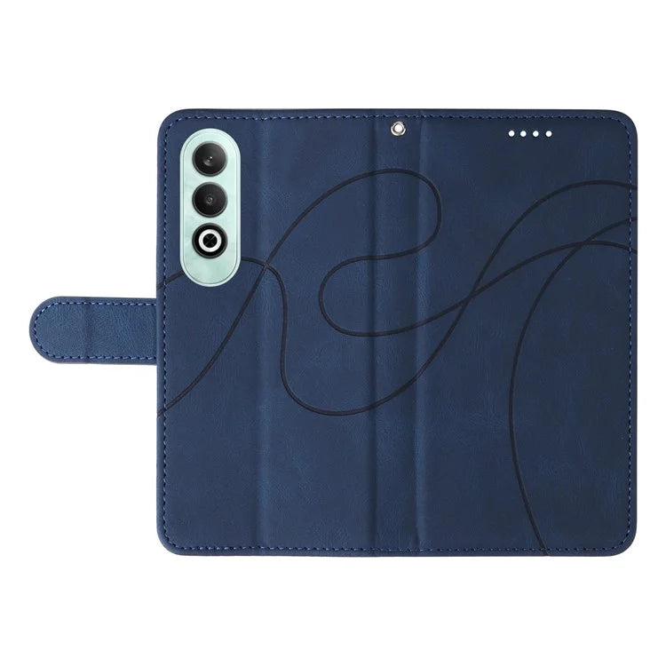 For OnePlus Nord CE4 5G Case Wallet Stand PU Leather Curved Line Phone Cover