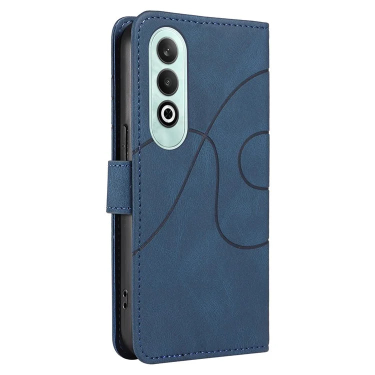 For OnePlus Nord CE4 5G Case Wallet Stand PU Leather Curved Line Phone Cover