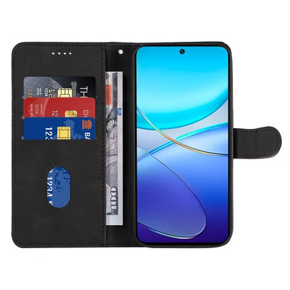For vivo V40 SE 5G / Y100 5G (Indonesia) / Y200e 5G / V30 Lite 5G (India) Leather Case Curved Line Decor