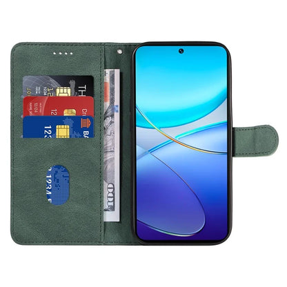 For vivo V40 SE 5G / Y100 5G (Indonesia) / Y200e 5G / V30 Lite 5G (India) Leather Case Curved Line Decor
