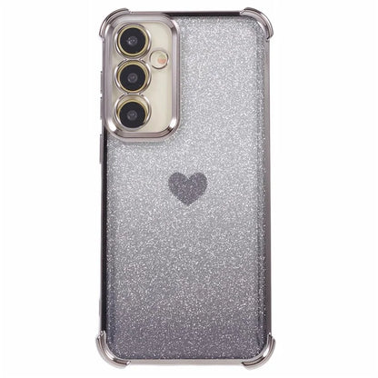 For Samsung Galaxy A34 5G Case Heart Pattern Drop Protection Glitter TPU Phone Cover