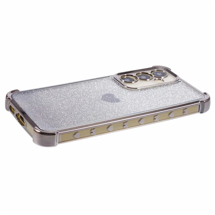 For Samsung Galaxy A34 5G Case Heart Pattern Drop Protection Glitter TPU Phone Cover