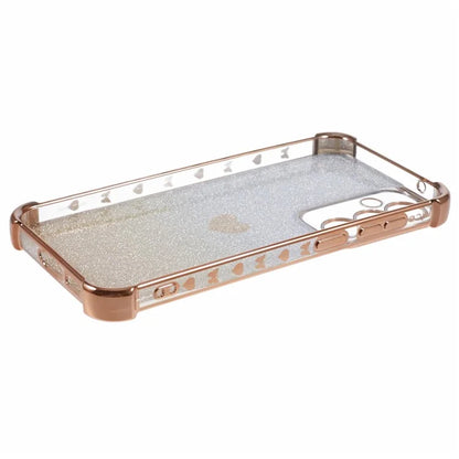 For Samsung Galaxy A34 5G Case Heart Pattern Drop Protection Glitter TPU Phone Cover
