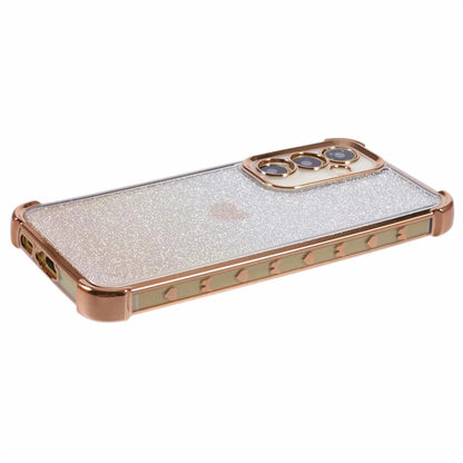 For Samsung Galaxy A34 5G Case Heart Pattern Drop Protection Glitter TPU Phone Cover