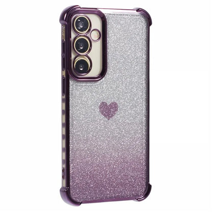 For Samsung Galaxy A34 5G Case Heart Pattern Drop Protection Glitter TPU Phone Cover