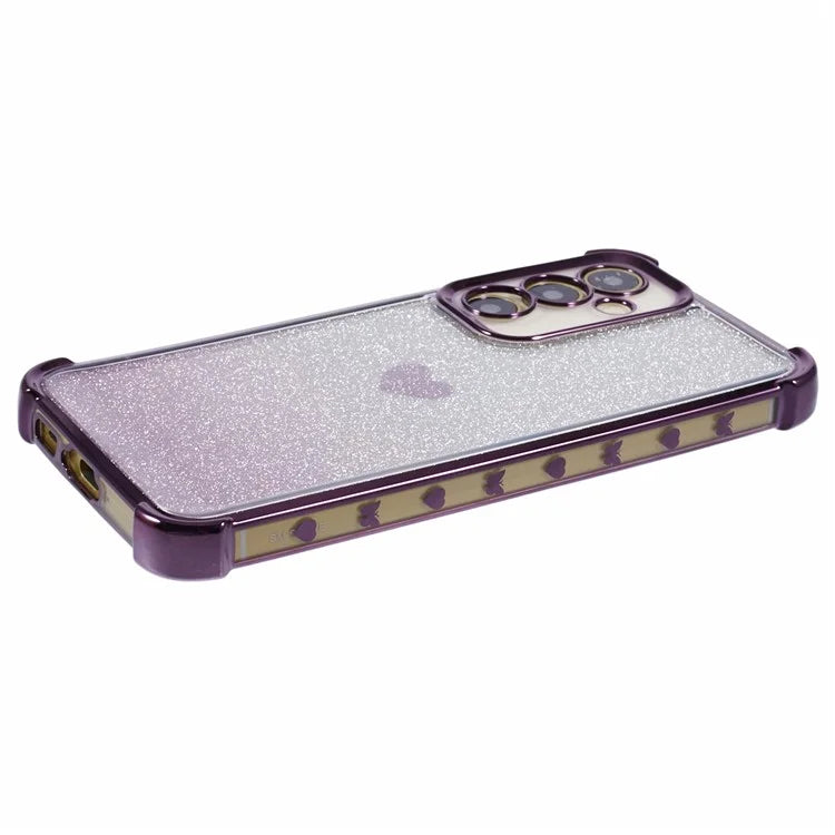 For Samsung Galaxy A34 5G Case Heart Pattern Drop Protection Glitter TPU Phone Cover