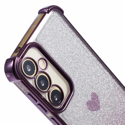 For Samsung Galaxy A34 5G Case Heart Pattern Drop Protection Glitter TPU Phone Cover