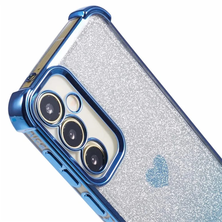 For Samsung Galaxy A34 5G Case Heart Pattern Drop Protection Glitter TPU Phone Cover