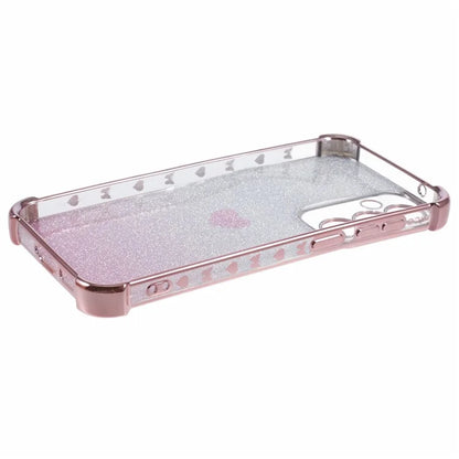 For Samsung Galaxy A34 5G Case Heart Pattern Drop Protection Glitter TPU Phone Cover