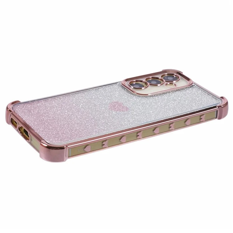 For Samsung Galaxy A34 5G Case Heart Pattern Drop Protection Glitter TPU Phone Cover
