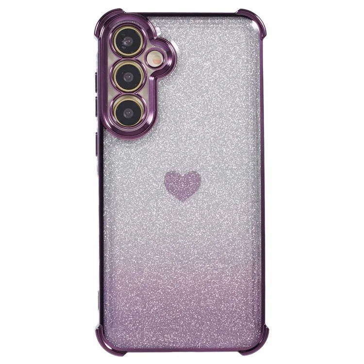 For Samsung Galaxy A35 5G Phone Case Drop Protection Heart Pattern Thicken 4-Corner TPU Cover