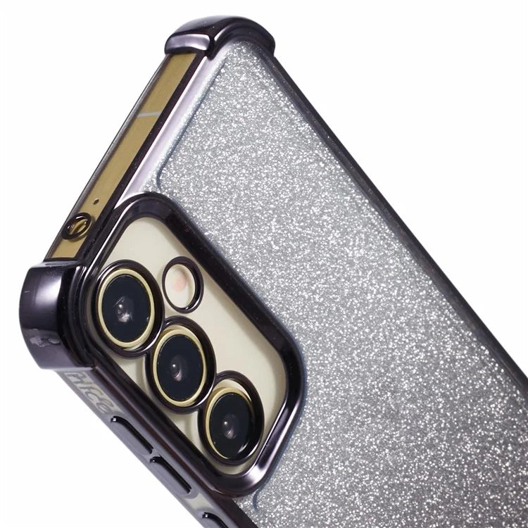 For Samsung Galaxy A54 5G Case Glitter TPU Phone Cover with Heart Pattern Side Edge